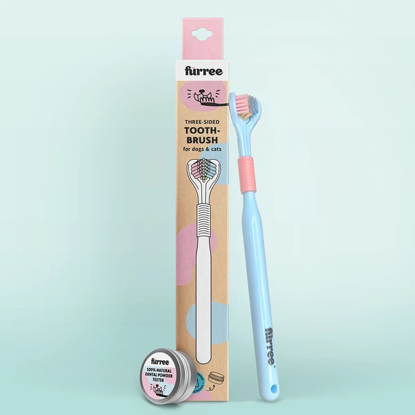 Fürree Fogkefe Kutyáknak és  FOGMOSÓ POR MINTA 2 g