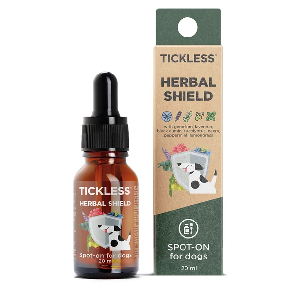 TICKLESS Herbal Shield Kullancsriasztó Spot On Kutyáknak 20 ml
