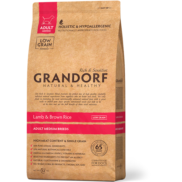 GRANDORF Lamb and Brown Rice - Adult All Breed - 12 Kg száraz kutyatáp