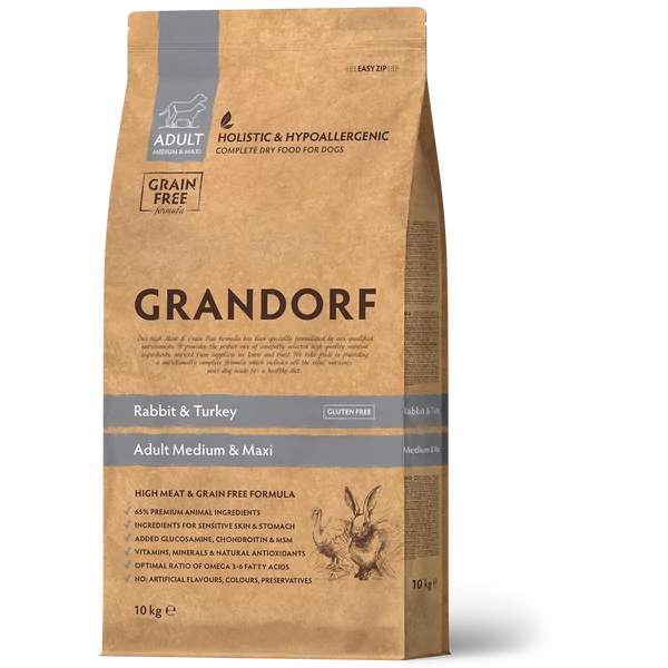 GRANDORF Rabbit and Potato Adult Medium and Maxi 10 Kg száraz kutyatáp