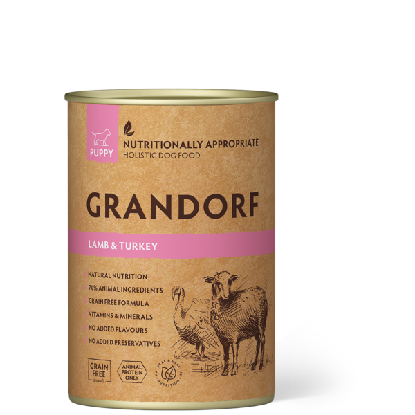 GRANDORF Lamb and Sweet Potato Puppy 400g konzerv kutyatáp