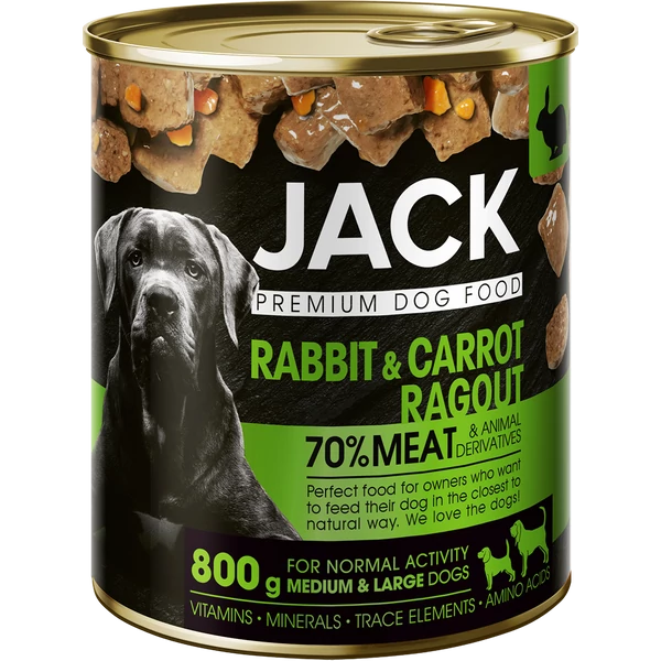 Jack kutya konzerv ragu nyúl-répa 800g