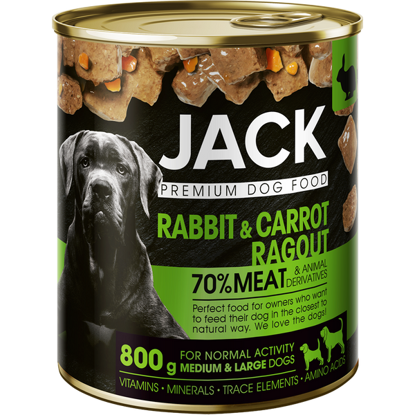 Jack kutya konzerv ragu nyúl-répa 800g