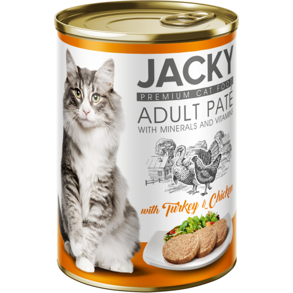 Jacky macska konzerv pástétom csirkével és pulykával 415 g