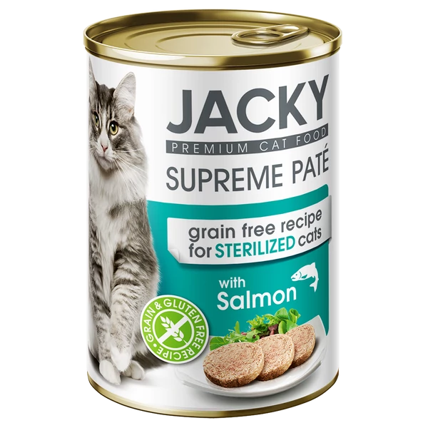 Jacky steril macska konzerv pástétom lazac 400g
