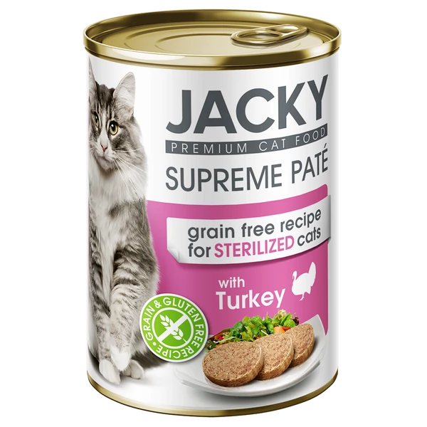 Jacky steril macska konzerv pástétom pulyka 400g