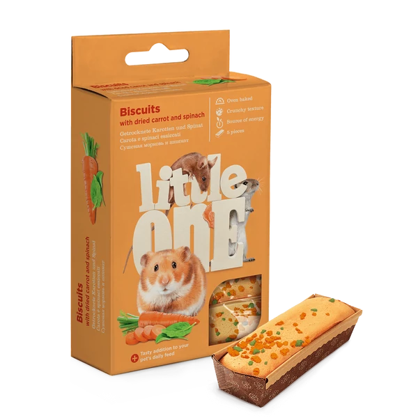 Little One Süti kisemlősöknek sárgarépával és spenóttal 5x7 g