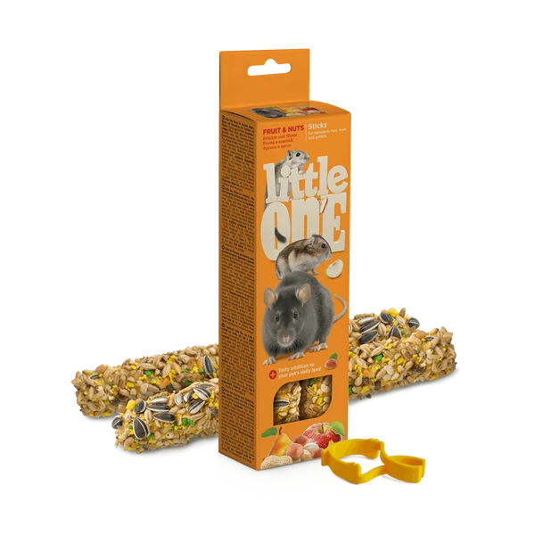 Little One dupla rúd kisemlősöknek gyümölccsel és mogyoróval 2x60 g