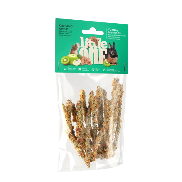 Little One Yummy ágak kiwivel és almával jutalomfalat kisemlősöknek 35 g