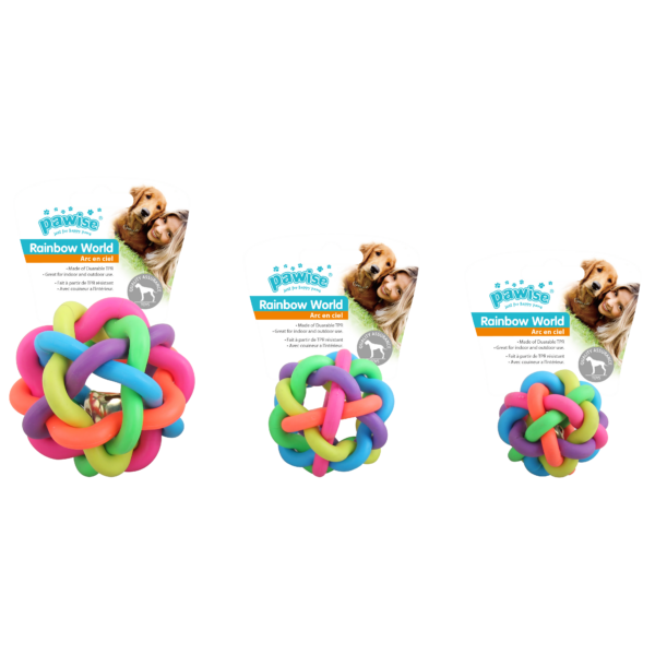 Pawise kutyajáték rainbow fogtisztító labda L