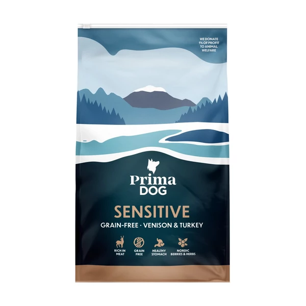 PrimaDog szarvas pulyka szárazeledel felnőtt kutyák részére 3kg