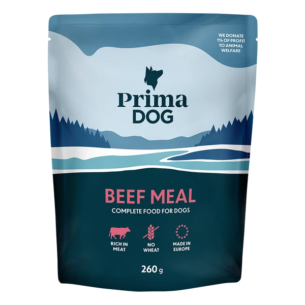 PrimaDog Beef Alutasakos nedves kutyatáp 260g