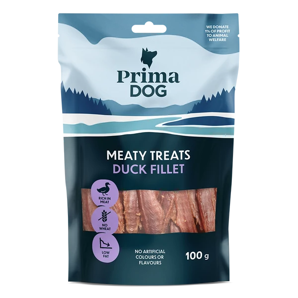 PrimaDog kutya jutalomfalat kacsafilé 100g