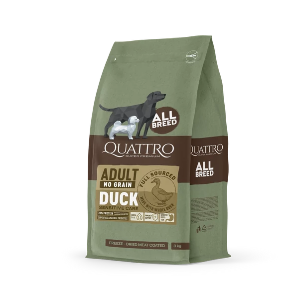 QUATTRO Hypoallergenic ADULT DUCK kutyatáp 3kg