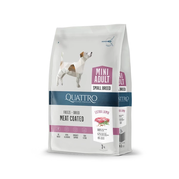 QUATTRO Super Premium MINI BREED ADULT LAMB  kutyatáp 7kg
