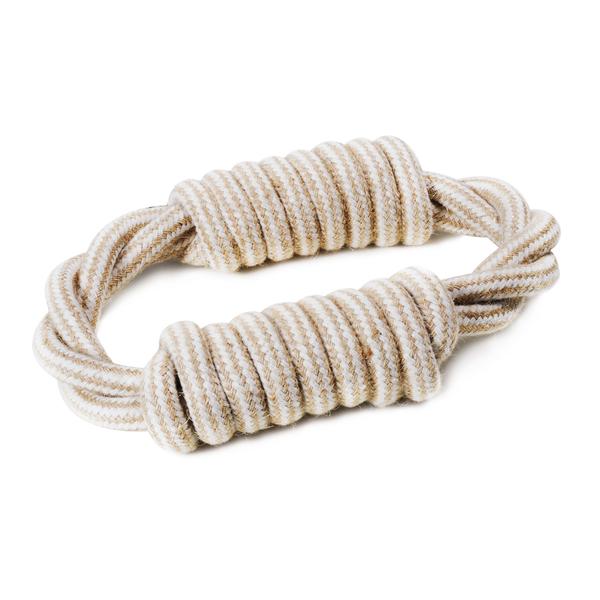 Record Natural cotton kutyajáték juta kötélgyűrű 18 cm