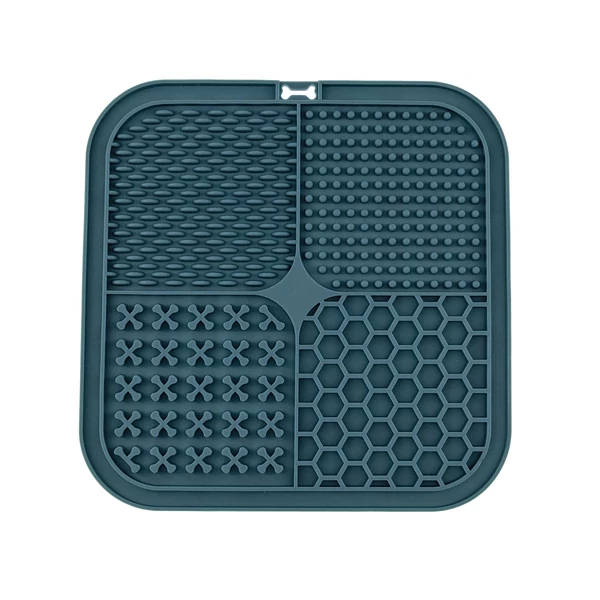 RECORD Licking Mat Szögletes Tál Zöld 20 CM