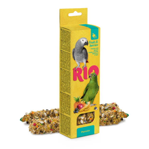 RIO Dupla Rúd Kiegészítő madáreleség bogyós byümölcsökkel óriás papagájoknak 2x90 g