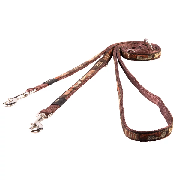 Rogz FANCY DRESS Multi-póráz M 1,8 m Barna csontmintás