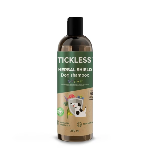 TICKLESS Herbal Shield Kullancsriasztó Sampon Kutyáknak 250 ml