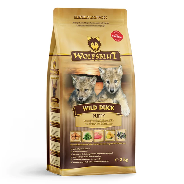 Wolfsblut Wild Duck Puppy Kacsahús Burgonyával száraz kutyatáp 2 kg