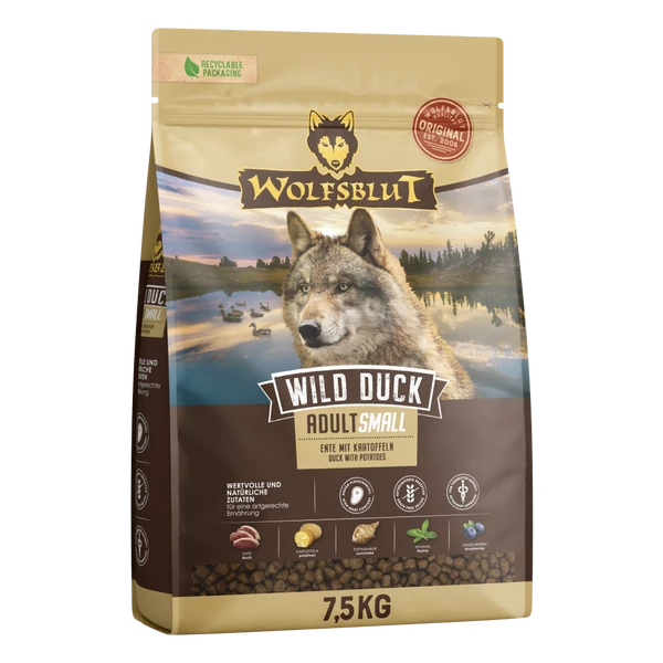 Wolfsblut Wild Duck Small Breed Kacsahús Burgonyával száraz kutyatáp 7,5 kg