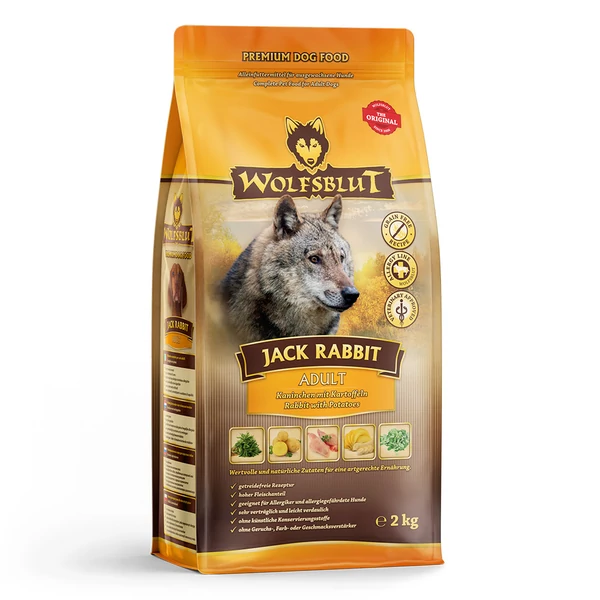 Wolfsblut Jack Rabbit Adult Nyúlhús Zöldséggel száraz kutyatáp 2 kg