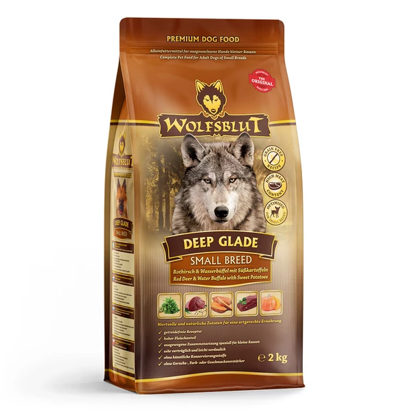 Wolfsblut Deep Glade Small Breed Gímszarvashús Édesburgonyával száraz kutyatáp 2 kg