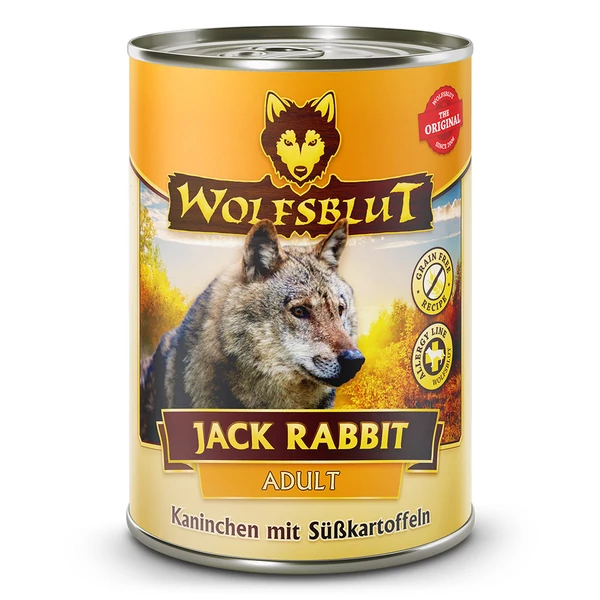 Wolfsblut Jack Rabbit Adult Nyúlhús Zöldséggel Konzerv nedves kutyatáp 395 g
