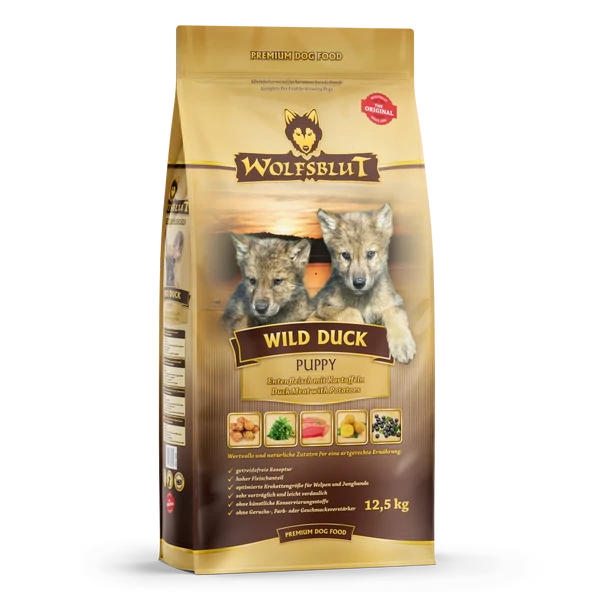 Wolfsblut Wild Duck Puppy Kacsa Burgonyával száraz kutyatáp 12,5 kg
