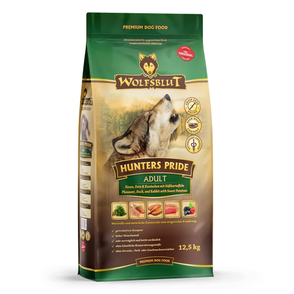 Wolfsblut Hunters Pride Adult - Fácán, Kacsa, Nyúl száraz kutyatáp 12,5 kg