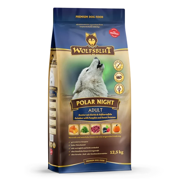 Wolfsblut Polar Night Adult Rénszarvas Sütőtökkel száraz kutyatáp 12,5 kg