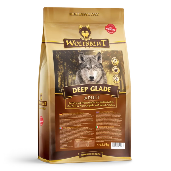 Wolfsblut Deep Glade Adult Gímszarvas Édesburgonyával száraz kutyatáp 12,5 kg