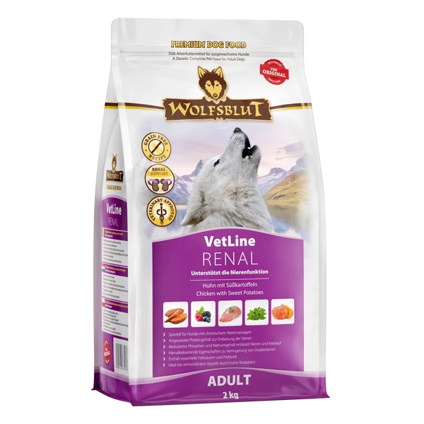 Wolfsblut VetLine Renal Csirke Édesburgonyával száraz kutyatáp 2 kg