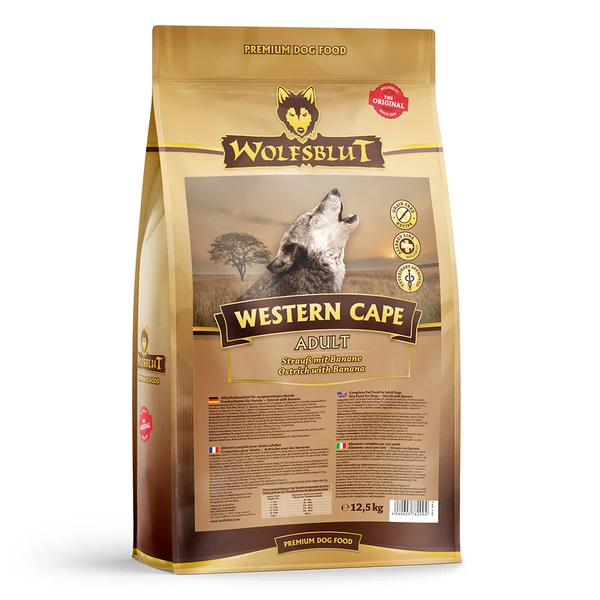 Wolfsblut Western Cape Adult Strucc Banánnal száraz kutyatáp 12,5 kg