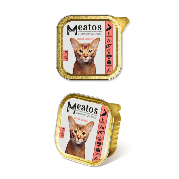 Meatos alutálkás macskaeledel lazac sterilizált macskának 100 g