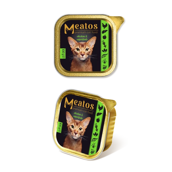 Meatos alutálkás macskaeledel csirke szuperfoodokkal 100 g
