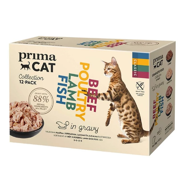 PrimaCat alutasakos macskaeledel multipack szószban 12x85g
